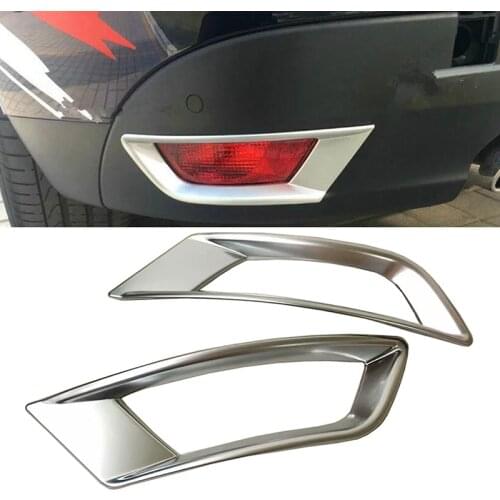 ABS Chrome Rear Tail Fog Light Lamp Stiker Cover Frame Accessories Moulding Trim 2pcs For Jaguar F-Pace F pace X761 2016 2017