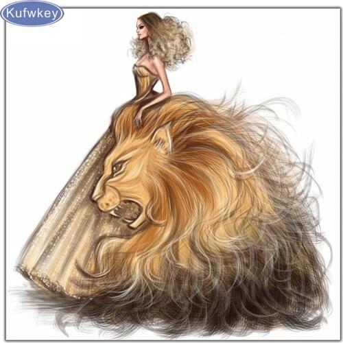 5D DIY Diamond Painting Abstract cartoon girls diamond Embroidery long,Cross Stitch Rhinestone diamond Mosaic puzzle Painting