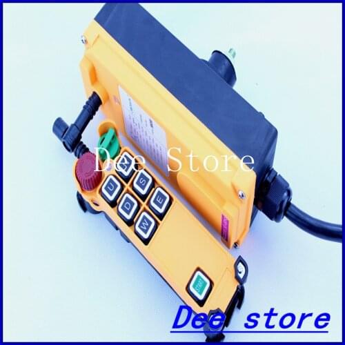 Free Shipping 3 Motion 1 Speed 1 Transmitter Hoist Crane Truck Radio Remote Control Push Button Switch System with E-Stop