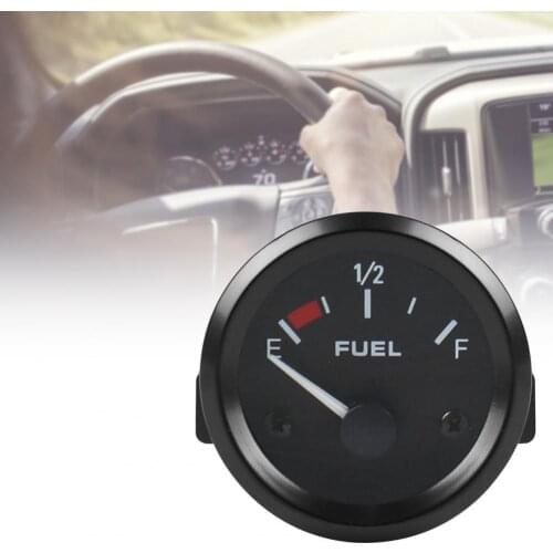 Fuel Gauge E-1/2-F Pointer ABS 52mm Fuel Level Indicator for 12V 4/6/8 Cylinders Gasoline Vehicles Fuel Gauges Gauges