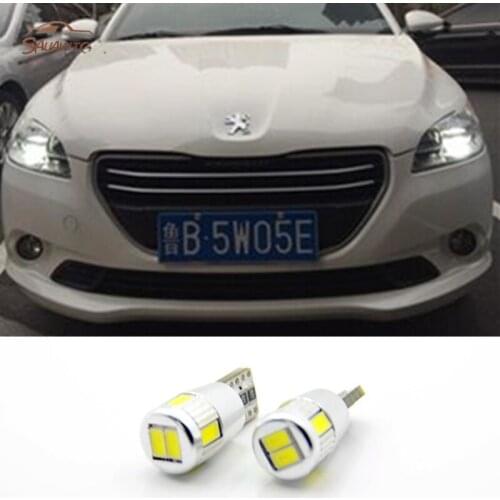 For Peugeot 206 407 207 406 208 3008 2008 306 301 106 107 607 5008 807 205 405 LED T10 W5W Car Parking Light Clearance Lights