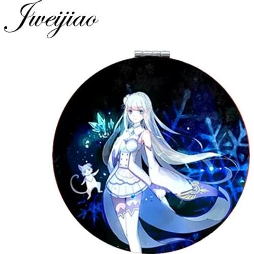 JWEIJIAO Cartoon fairy Beauty Health Mirrors charm Decoration Makeup mirrors beautiful DIY Compact mirror DM01