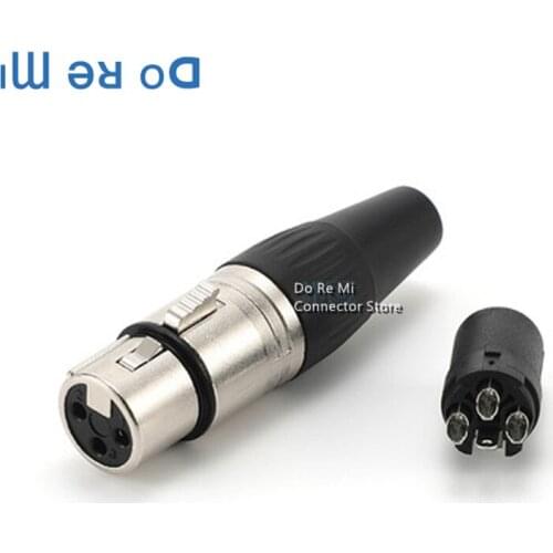 10pcs/lot XLR CANNON F/M Microphone Cable Connector 3PIN Female/Male MIC Audio Balance Plug Speaker Connector XLR