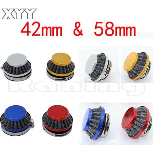 Colorful Mini Moto 42mm 58mm Air Filter Fits 2 Stroke 37cc 47cc 49cc Mini ATV Quad Dirt Bike Pocket Bike Pit Bike