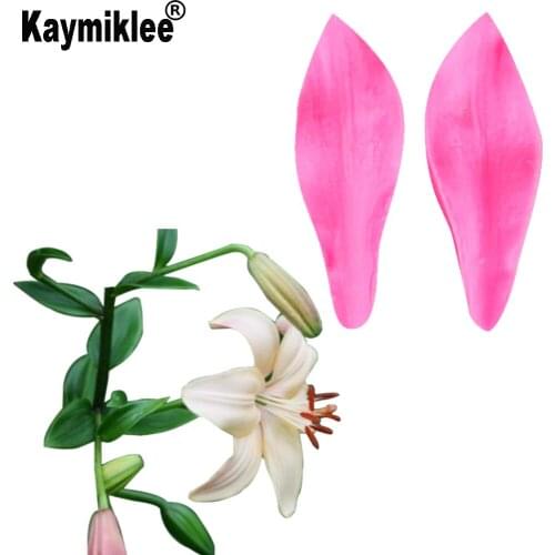 M467 Lily Veiners Silicone Molds Fondant Sugarcraft Gumpaste Clay Water Paper Cake Decorating Tools 12*3.6*2cm