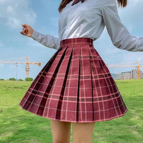 Summer Woman Mini Skirts Harajuku Korean Japanese Style High Waist Girls Fashion Cute Kawaii Pleated Skirt Students Clothes Y2K
