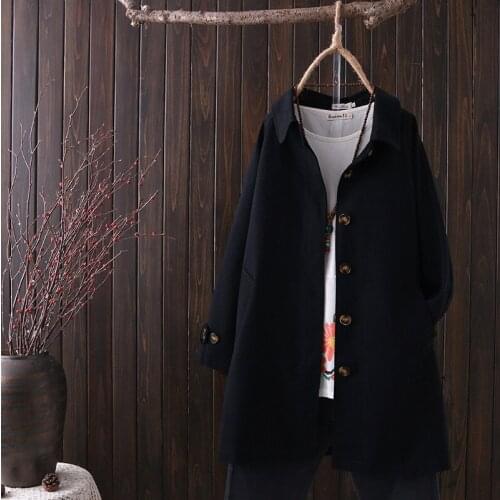 2020 Fashion spring autumn cotton trench coat women Single-breasted Outerwear Plus size 4XL student casual tops windbreaker
