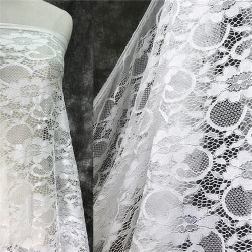 Car Bond Cording Thread Ney Yarn Lace Fabric Soft Skin-friendly Hollow Mesh Lace Fabric DIY Wedding Dress Designer Fabric