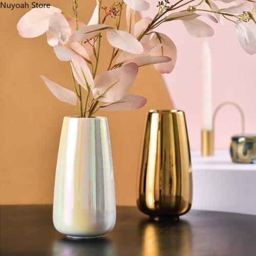 Nordic Creative Ceramic Vase Dried Flowers Bottle Small Bedside Table Restaurant Floral Ornaments Home Decoration Accessories