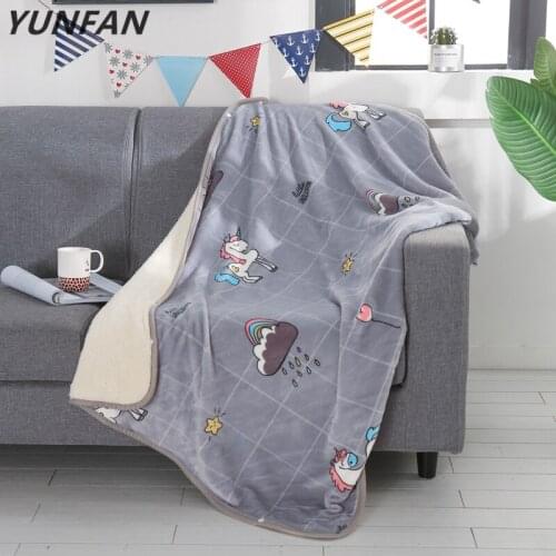 Unicorn blankets cartoon quilts twin full queen king girls blankets Throw Flannel blanket on Bed/car/sofa luxury fashion rugs