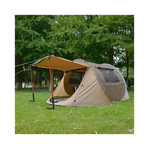 Hand toss quickly open beach tent outdoor 3-4 people outdoor camping automatic tent pop-up family simple tent
