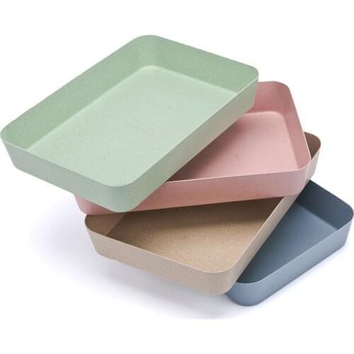 1Pc Plastic Kitchen Drawer Storage Tray Organizer Degradable Material Storage Divider Kitchen Tools Grocery Storage Container