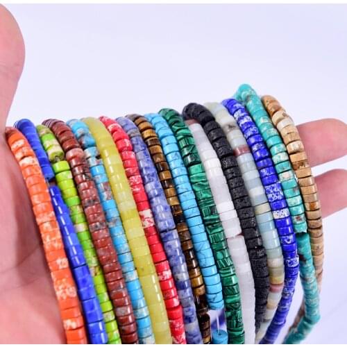 120Pcs 6mm Natural Stones Beads Charms For Jewelry Making Needlework Components DIY Handicraft Accessories Bracelet Necklace