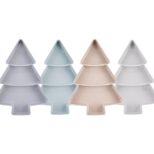 Christmas Dried Fruit Plate Tree-shaped Novel Snacks Plastic Tray Home Living Room Candy Melon Seeds Dish Dried Fruit Box