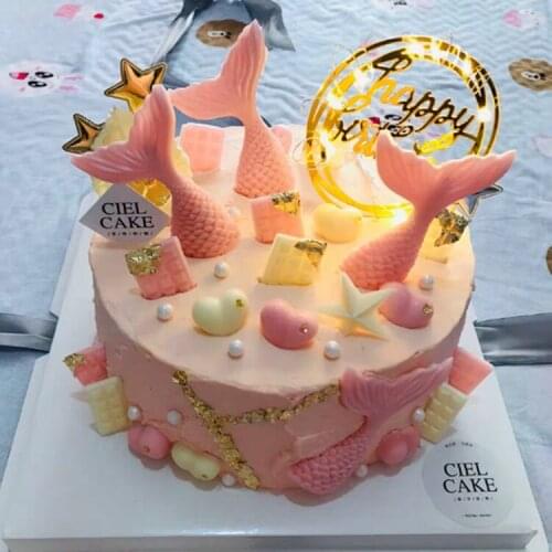 Mermaid fish tail shape silicone mold DIY baking fondant chocolate cake tool dessert Mu Si ice mold baking tools for cakes