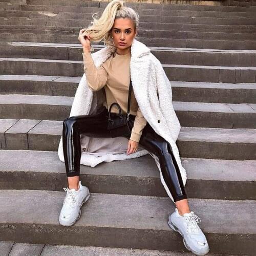 Special Side Zipper Bright PU Pants Women Slim Fit Legging Sexy Package Hips Pencil Trousers Fashion Stretchy Wet Look Leggings