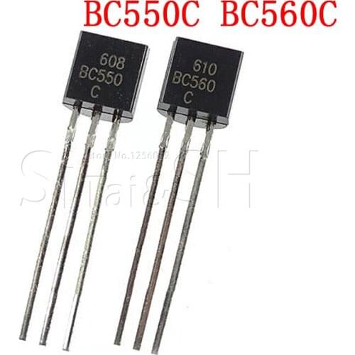 50pcs BC550C + BC560C every 25pcs BC550 BC560 TO92 Transistor DIP-3 45V 0.1A to 92 new Original