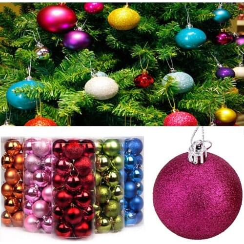 30mm Christmas Xmas Tree Ball Bauble Hanging Party Wedding Ornament Holiday Festival DIY Decoration