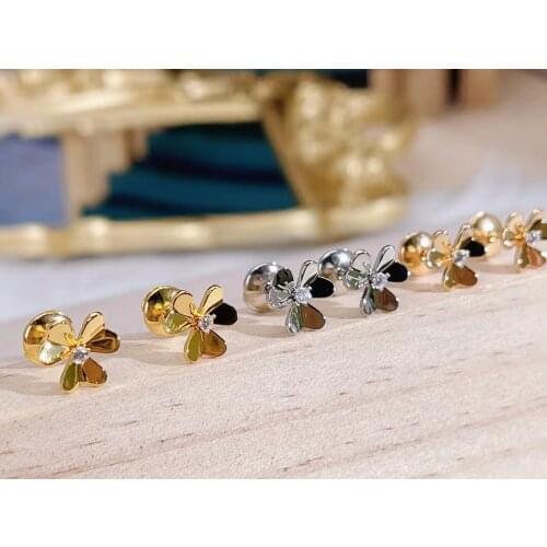 2021 Trend Hot Brand Pure 925 Sterling Silver Jewelry Earrings Luxury For Women Beach Slide Stone Move Zircon Design Summer Ear