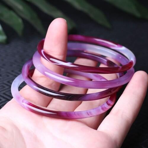 Natural Jade Hand-carved Bracelet Charm Jewelry Fashion Women Men For Jadeite Jewelry Lady Accessories Round Bangle For Gift 1pc