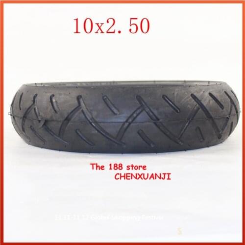 10x2.50 Scooter Tire Vacuum Solid Tyre for 10 Inch Electric Balancing Scooter Hoverboard Avoid Non-Pneumatic Tyre Kits