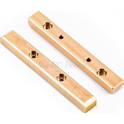 2Pcs/set RC Car Brass Boulder Bars Nerf Bars Rock Rails for 1/24 1:24 Axial SCX24 90081 Girder Strengthen Upgrade Accessories