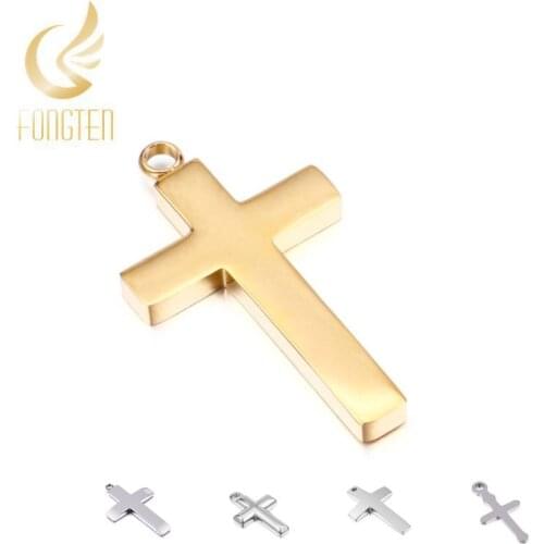 5Pcs Simple Polished Metal Cruz Connectors For Jewelry Findings