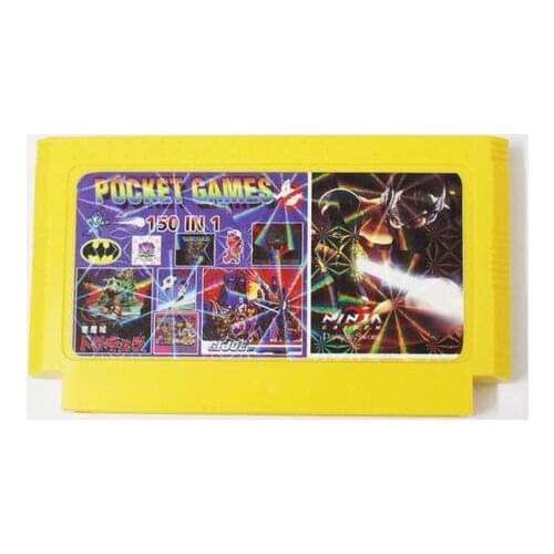 Top quality 8 bit Game Cartridge 150 in 1 with game Rockman 1 2 3 4 5 6 Contra