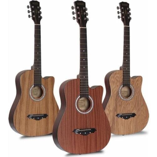 Top Quality 38 Inch Acoustic Guitar Beginner Practice Guitar folk guitar 6 string music instrument Creative Christmas gift AGT17