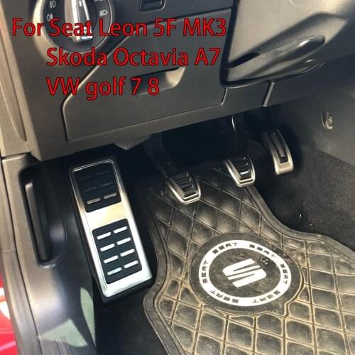 Car styling Sport Fuel Brake Dead Pedal Cover Set DSG For Seat Leon 5F MK3 For Skoda Octavia A7 For VW golf 7 8 Auto Accessories