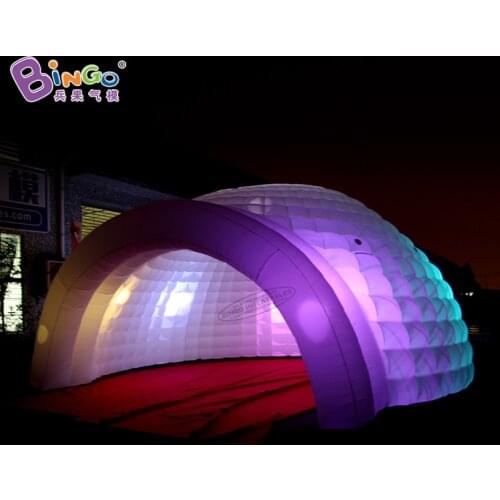 Free Delivery 8x4 Meters LED Lighting Inflatable Dome Tent Igloo Play House with Blower for Kids Event Toy