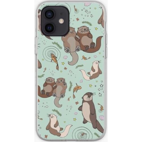 Sea Otters Phone Case for iPhone 11 12 13 Pro Max Mini 5 5S SE X XS XR Max 6 6S 7 8 Plus Photos Pattern Silicon Dog Cover Soft