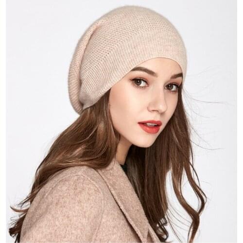 Cashmere Hat Female Autumn Winter Europe And The United States Fashion Hat Casual Joker Ear Protector Pile Hat Knitted Warm Wo