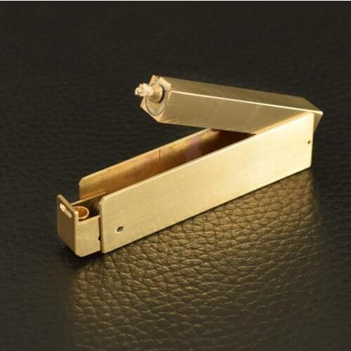 Special Shaped Kerosene Lighter Personality Creativity Retro Old Grinding Machine Puer Copper Gasoline Lighter Gift