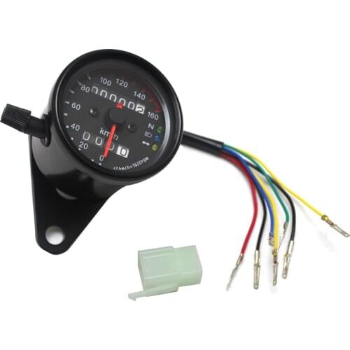 Modified Motorcycle Odometer /motorcycle Speedometer High Quality/ Odometer Meter Instrument Retro Double Shell
