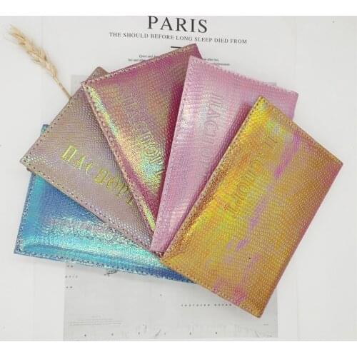 Fashion Travel Accessories Shiny Passport Covers Simple Creative PU Leather ID Bank Card Bag Men Women Passport Business Holder