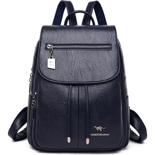 Fashion Women Leather Backpack High Quality Youth Backpacks for Teenage Girls Female School Shoulder Bag Bagpack