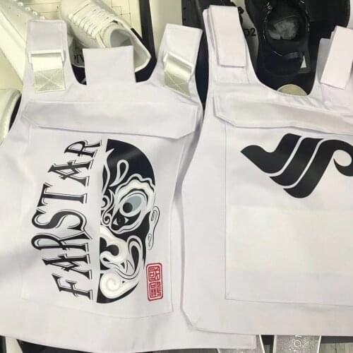 FARSTAR Tank top men Protective vest Performance clothing Vest Beijing opera facial makeup Street fashion Hip hop vests