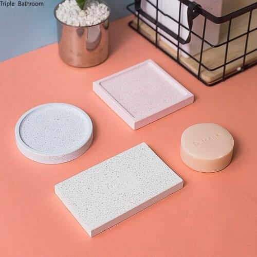 Nordic Diatomite Soap Holder Home Soap Dish Holders Restroom Organizer Water Absorption Deodorization Bathroom Accessories