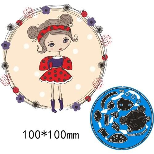 10*10 cm a girl New Metal Cutting Dies New Stencils for DIY Scrapbooking Paper Cards Craft Making Craft Decoration