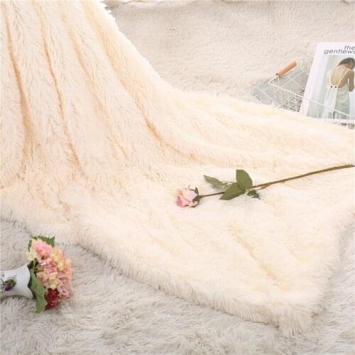 Pure Color Crystal Velvet Double-layer Thickened High-density Fluff To Keep Warm In Winter Live Room Sofa Nap Condition Blanket
