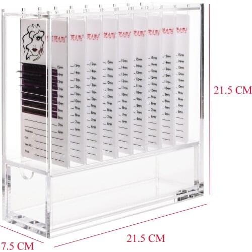 NEW Acrylic False Eyelashes Eye Lashes Storage Box Volume lash storage Makeup tools Case Organizer