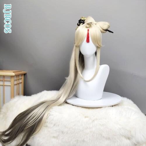Game Genshin Impact Cosplay Ningguang Cosplay Wig Genshin Impact Ning guang Cosplay Hair