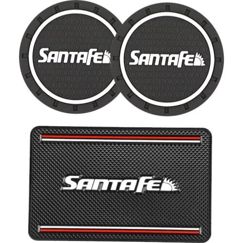 Car Anti Slip Mat Coaster Non Slip Pad Non-Slip Mat for Hyundai Santa Fe 2017 2018 Accessories Car Styling