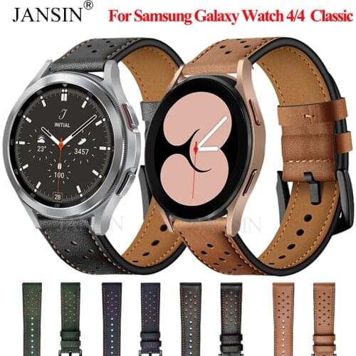 Leather Strap For Galaxy Watch 4 Strap 40mm 44mm Bracelet Correa Watchband For Samsung Galaxy Watch 4 Classic 46mm 42mm Band