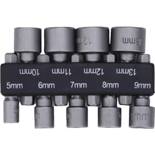 9pcs/set 5mm-13mm Hex Socket Sleeve Nozzles Nut Driver Set