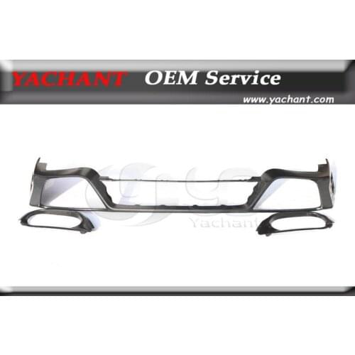 Car Styling Carbon Fiber CF Matte Finish Rear Lip Fit For 2011-2014 R35 GTR DBA OEM Style Rear Lip with Exhaust Heatshield