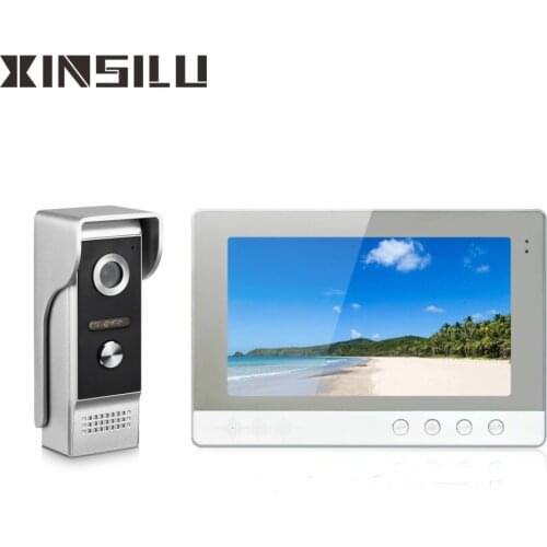 Video intercom system 10.1 inch TFT LCD video door phone doorbell with infrared night vision
