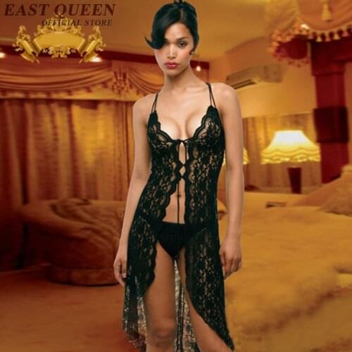 Women see through nightgown female sexy transparent nightgown sexy ladies nightwear NN0813 Y
