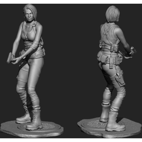 1/ 24 75mm 1/18 100mm Resin Model Beautiful Soldier Figure Unpainted RW-065